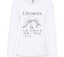 Dinosaurs Climate Change Mujer Camiseta de Manga Larga