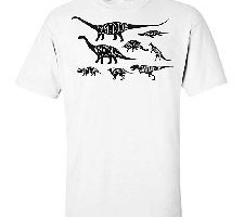 Different Species Of Dinosaurs Silhouettes Camiseta de hombre