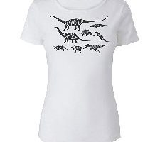 Different Species Of Dinosaurs Silhouettes Camiseta de mujer